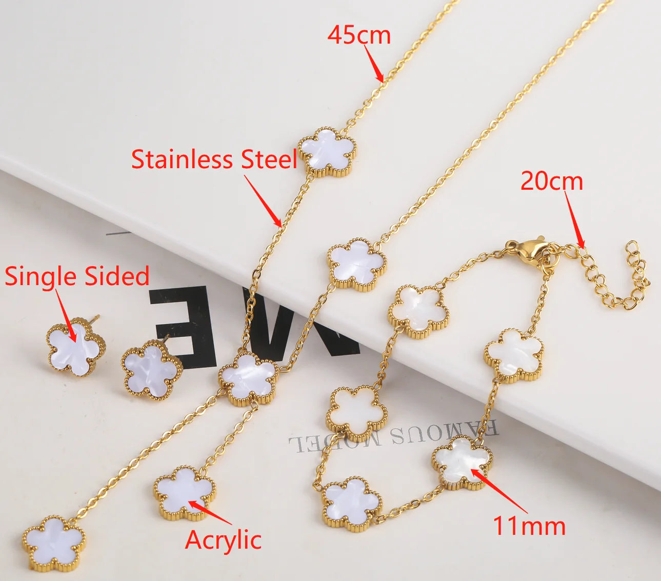 Clover Bloom Jewellery – Elegant Lucky Charm Set for Women