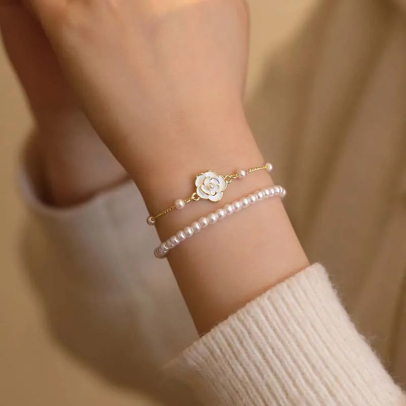 Camellia Pearl Bracelet