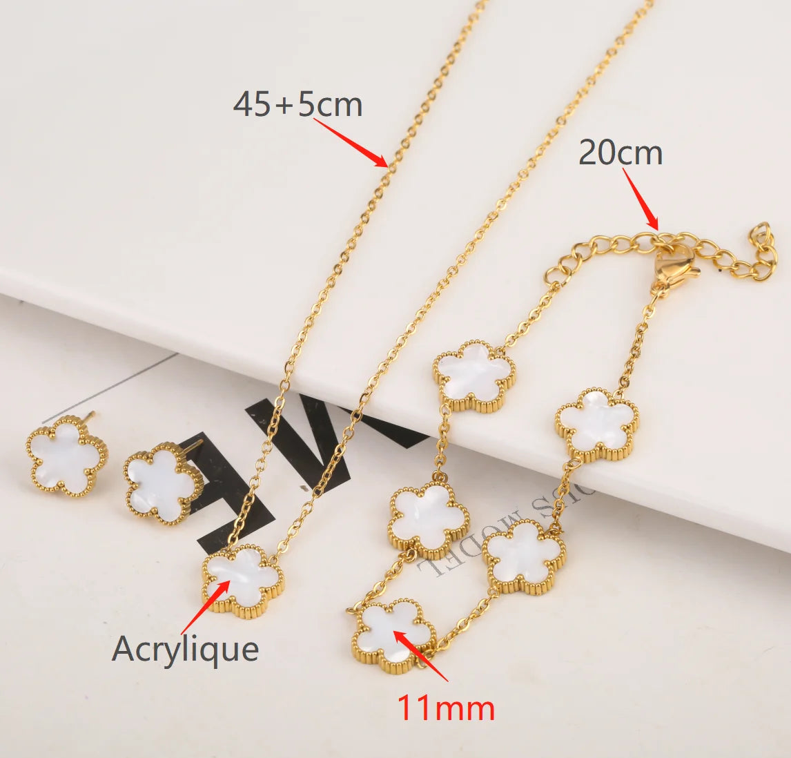 Clover Bloom Jewellery – Elegant Lucky Charm Set for Women
