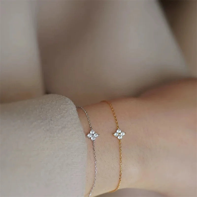 Elara Flower Bracelet – Delicate Crystal Design with Free UK Shipping