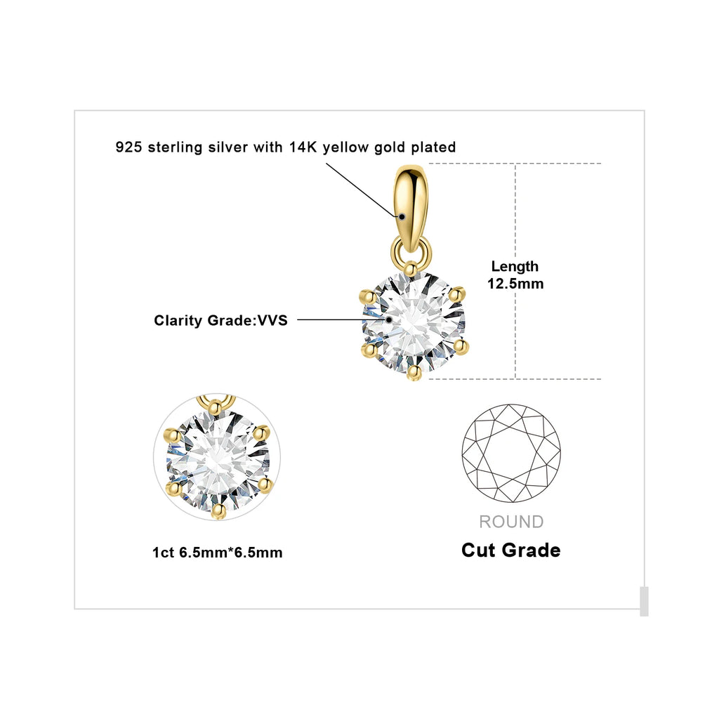 Moissanite Aura Pendant – Dazzling Elegance in Sterling Silver