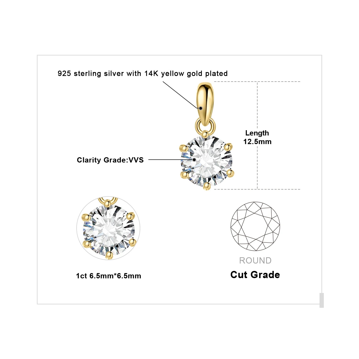 Moissanite Aura Pendant – Dazzling Elegance in Sterling Silver