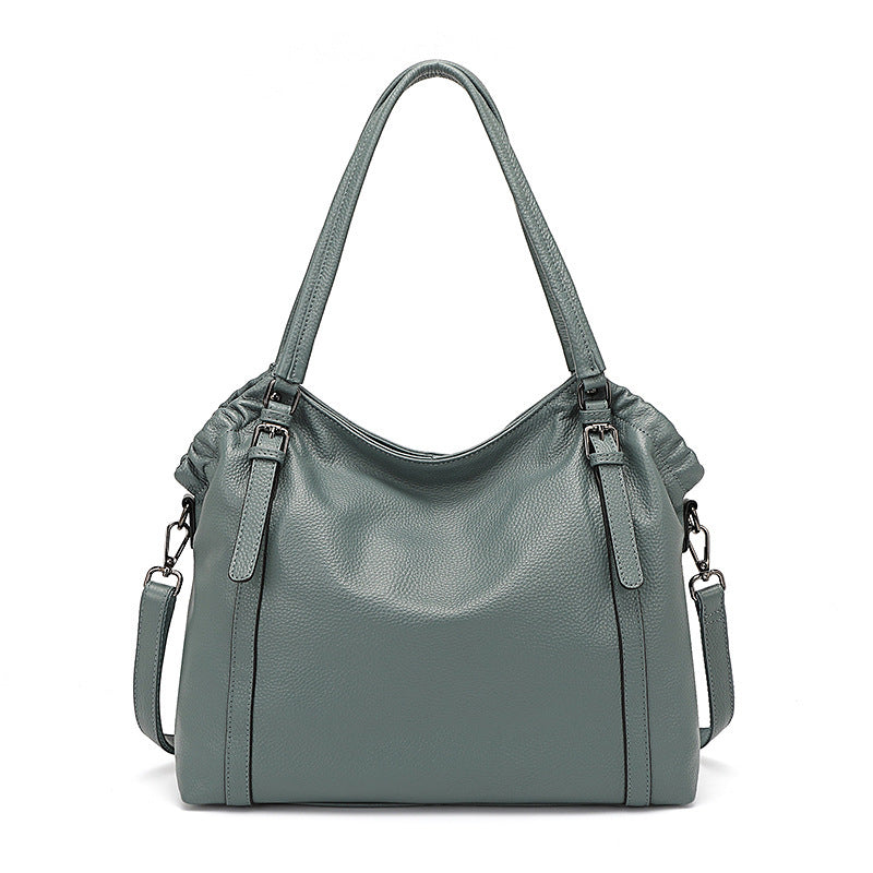 Classic Soft Leather Tote – Spacious & Stylish Handbag for Modern Women