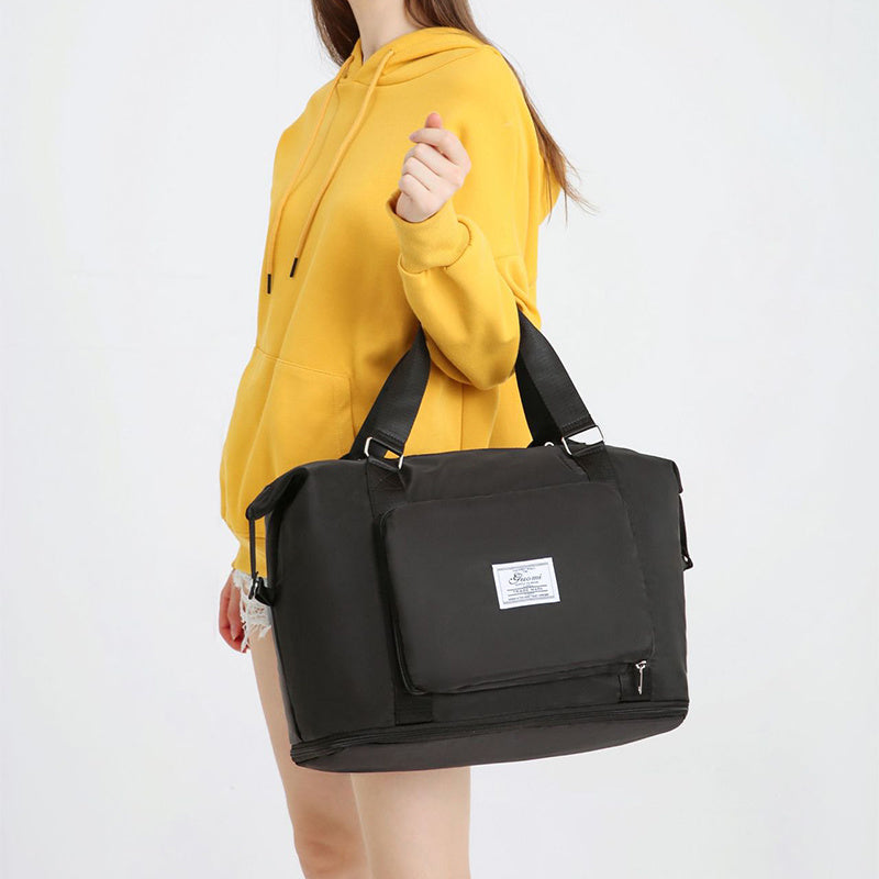Multi-Pocket Foldable Travel Bag – Lightweight Weekender & Gym Tote for Women