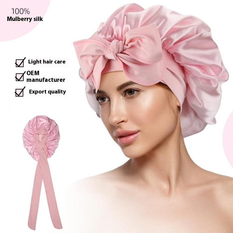 Luxury Single-Layer Satin Nightcap – Smooth, Breathable & Hair-Protective