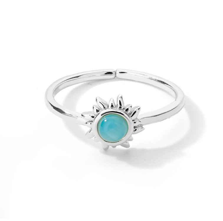 Golden Lotus Flower Ring – Elegant Stainless Steel Statement for Women