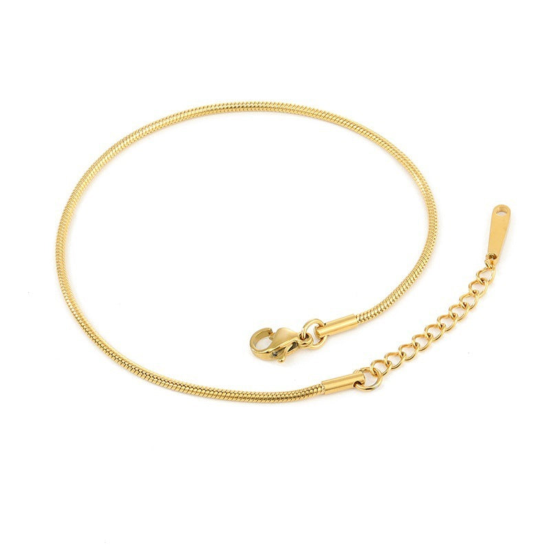 Minimalist Gold Stainless Steel Anklet – Adjustable & Everyday Chic