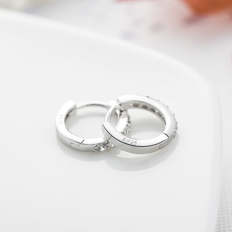 Sparkling Silver Hoop Earrings – Everyday Glamour with Cubic Zirconia Shine