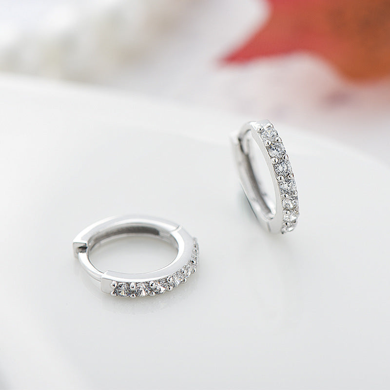 Sparkling Silver Hoop Earrings – Everyday Glamour with Cubic Zirconia Shine