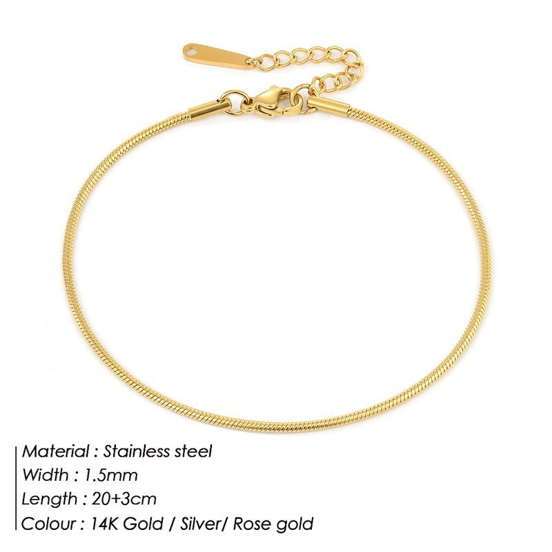 Minimalist Gold Stainless Steel Anklet – Adjustable & Everyday Chic